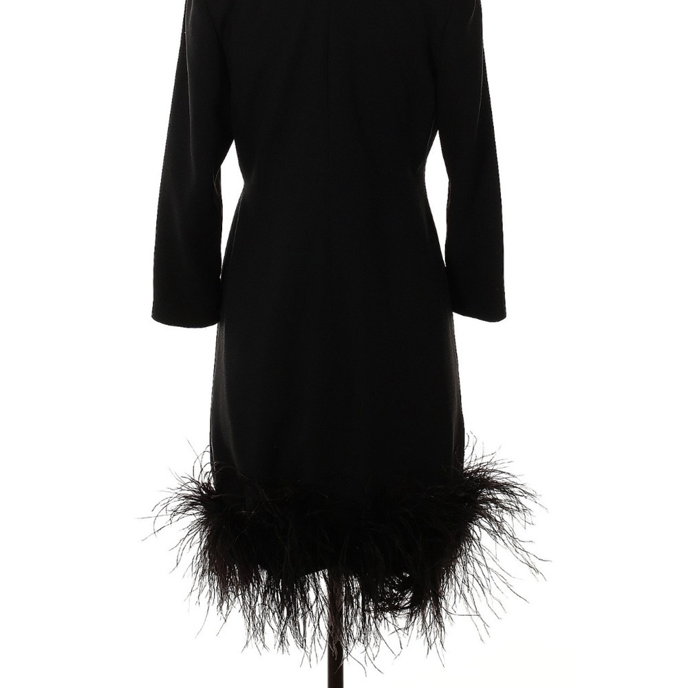 Victor Costa Feather Hem Cocktail Wedding Party Dress - Picture 6 of 6